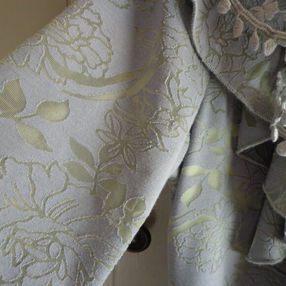 Young Essence Tiered Waterfall Burnout Cardigan S Dusty Lavender Tie Lined - Picture 8 of 16